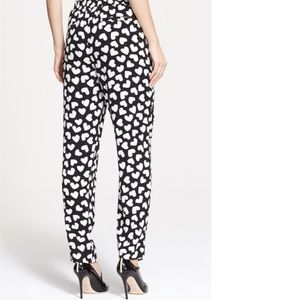 Kate Spade Dancing Hearts Print Pants NWOT